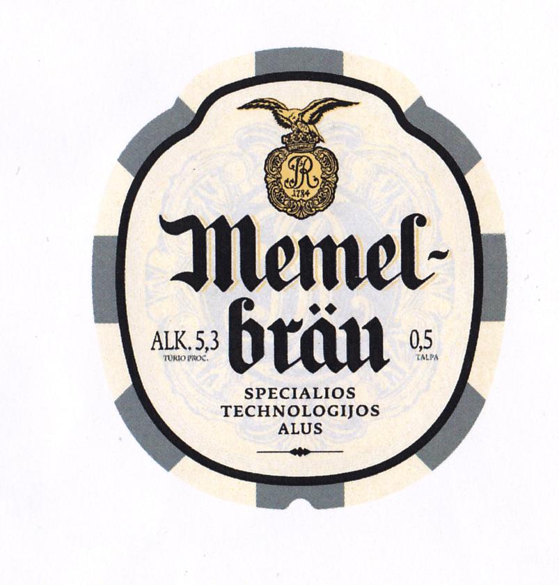 Prekės ženklas: 1784 Memel braeu SPECIALIOS TECHNOLOGIJOS ALUS